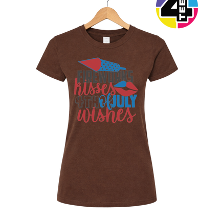 Fireworks Kisses & July Wishes Women's Tee