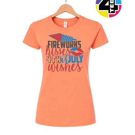 Fireworks Kisses & July Wishes Women's Tee