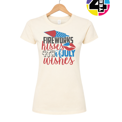 Fireworks Kisses & July Wishes Women's Tee