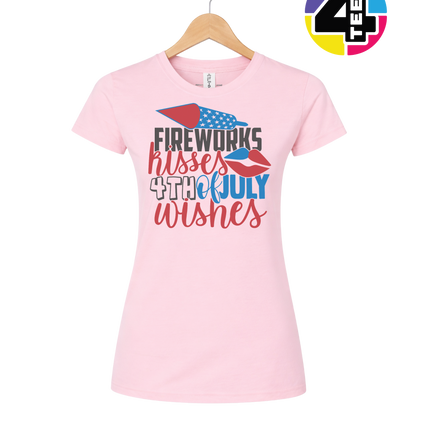 Fireworks Kisses & July Wishes Women's Tee