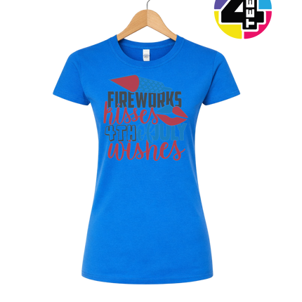 Fireworks Kisses & July Wishes Women's Tee