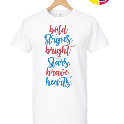 Bold Stripes Brave Hearts Tee