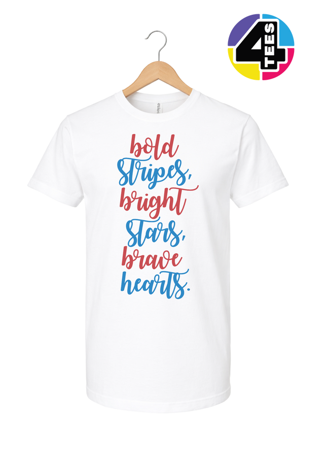 Bold Stripes Brave Hearts Tee