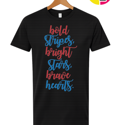 Bold Stripes Brave Hearts Tee