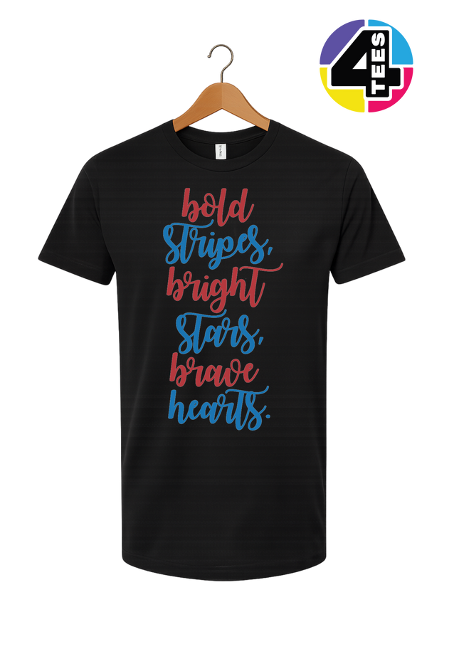 Bold Stripes Brave Hearts Tee