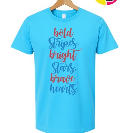 Bold Stripes Brave Hearts Tee