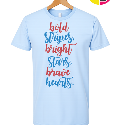 Bold Stripes Brave Hearts Tee
