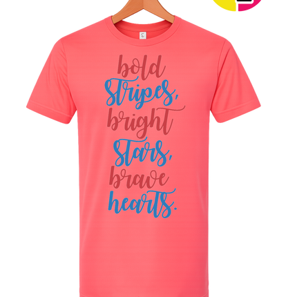 Bold Stripes Brave Hearts Tee