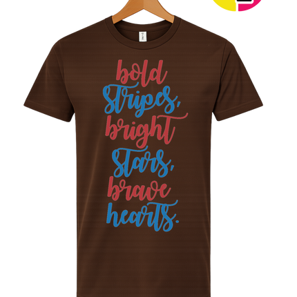 Bold Stripes Brave Hearts Tee