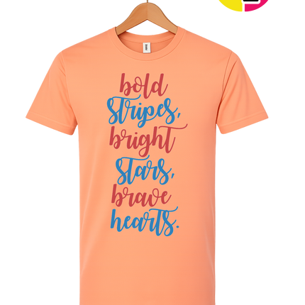 Bold Stripes Brave Hearts Tee