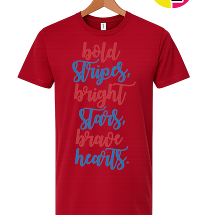 Bold Stripes Brave Hearts Tee