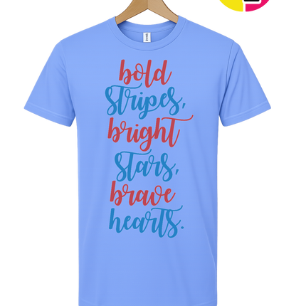 Bold Stripes Brave Hearts Tee