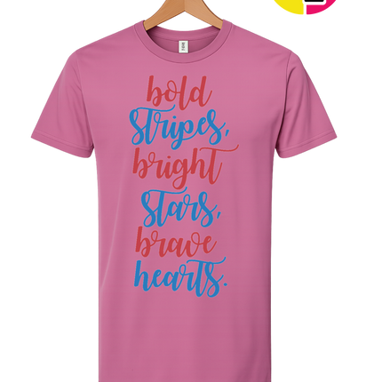 Bold Stripes Brave Hearts Tee