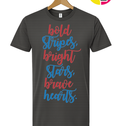 Bold Stripes Brave Hearts Tee