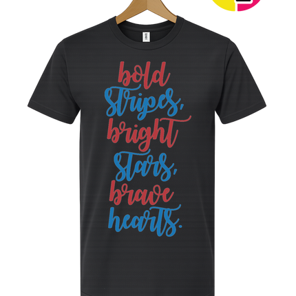 Bold Stripes Brave Hearts Tee