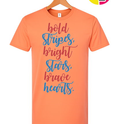 Bold Stripes Brave Hearts Tee