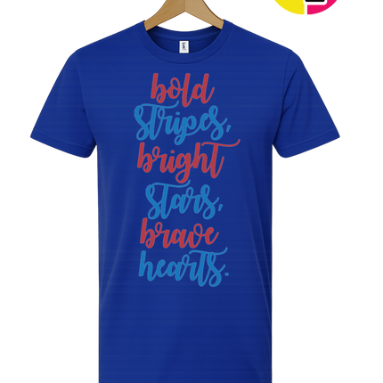 Bold Stripes Brave Hearts Tee