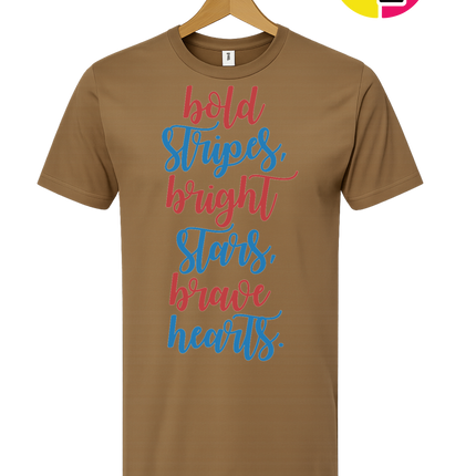 Bold Stripes Brave Hearts Tee