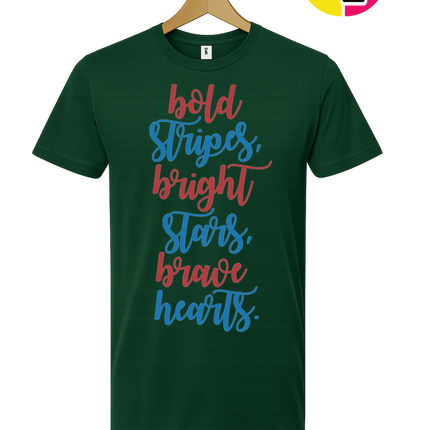 Bold Stripes Brave Hearts Tee