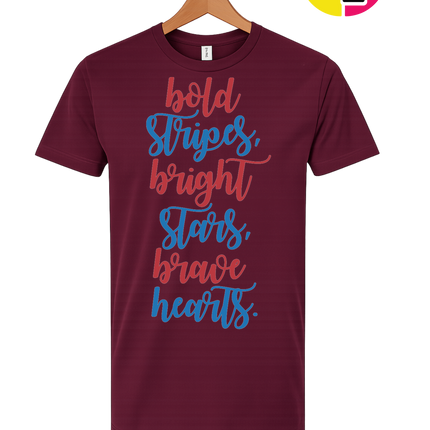 Bold Stripes Brave Hearts Tee