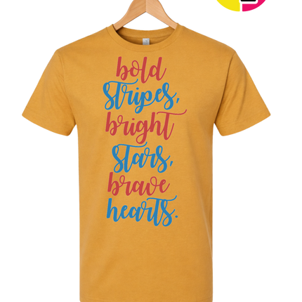 Bold Stripes Brave Hearts Tee