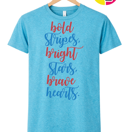 Bold Stripes Brave Hearts Tee