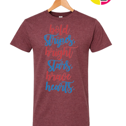 Bold Stripes Brave Hearts Tee