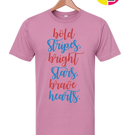 Bold Stripes Brave Hearts Tee