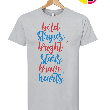 Bold Stripes Brave Hearts Tee