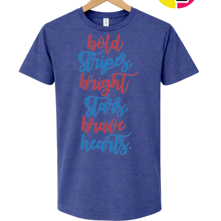 Bold Stripes Brave Hearts Tee