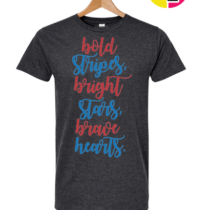 Bold Stripes Brave Hearts Tee