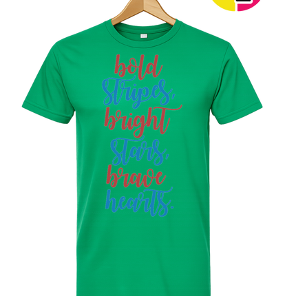 Bold Stripes Brave Hearts Tee