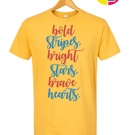 Bold Stripes Brave Hearts Tee