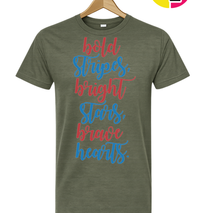 Bold Stripes Brave Hearts Tee