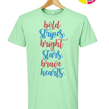 Bold Stripes Brave Hearts Tee