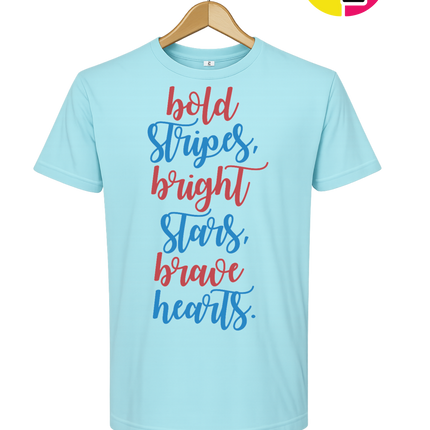 Bold Stripes Brave Hearts Tee