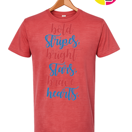 Bold Stripes Brave Hearts Tee