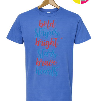 Bold Stripes Brave Hearts Tee