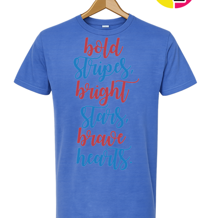 Bold Stripes Brave Hearts Tee