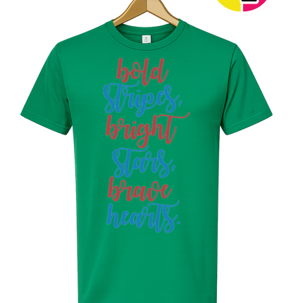 Bold Stripes Brave Hearts Tee