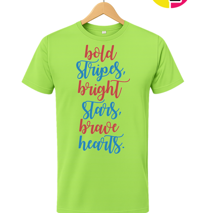 Bold Stripes Brave Hearts Tee