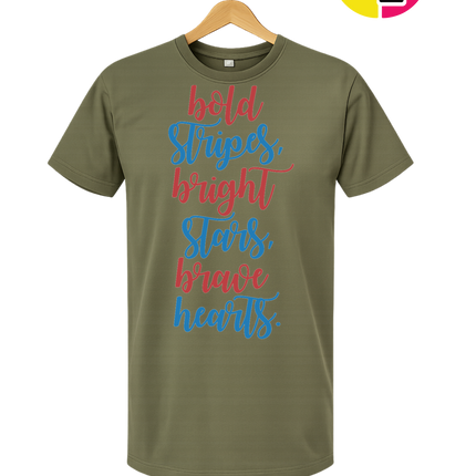 Bold Stripes Brave Hearts Tee