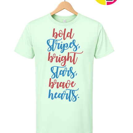 Bold Stripes Brave Hearts Tee