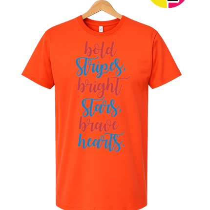 Bold Stripes Brave Hearts Tee