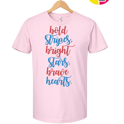 Bold Stripes Brave Hearts Tee