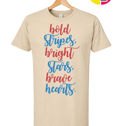 Bold Stripes Brave Hearts Tee