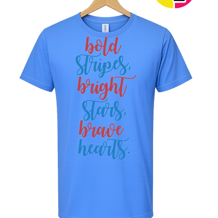 Bold Stripes Brave Hearts Tee