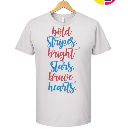 Bold Stripes Brave Hearts Tee