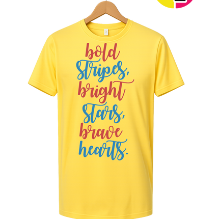 Bold Stripes Brave Hearts Tee