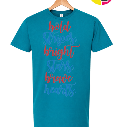 Bold Stripes Brave Hearts Tee